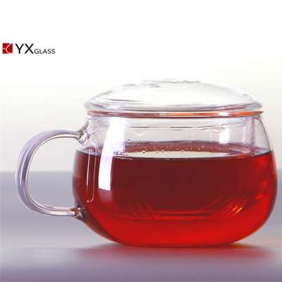 Elegant handmade high borosilicate glass tea cup set